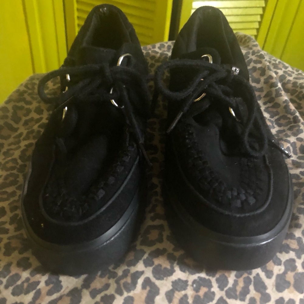 TUK Black Sneaker Creepers Ladies Size 9